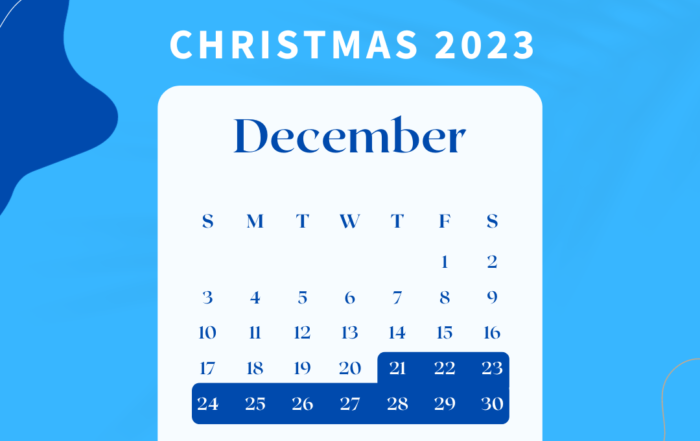 Ordering Dates over Christmas 2023